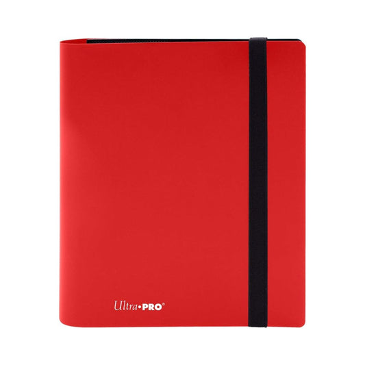 Ultra PRO 4-Pocket PRO Binder – Apple Red | Side-Loading Trading Card Album | Holds 160 Cards | Archival-Safe, Non-PVC Material