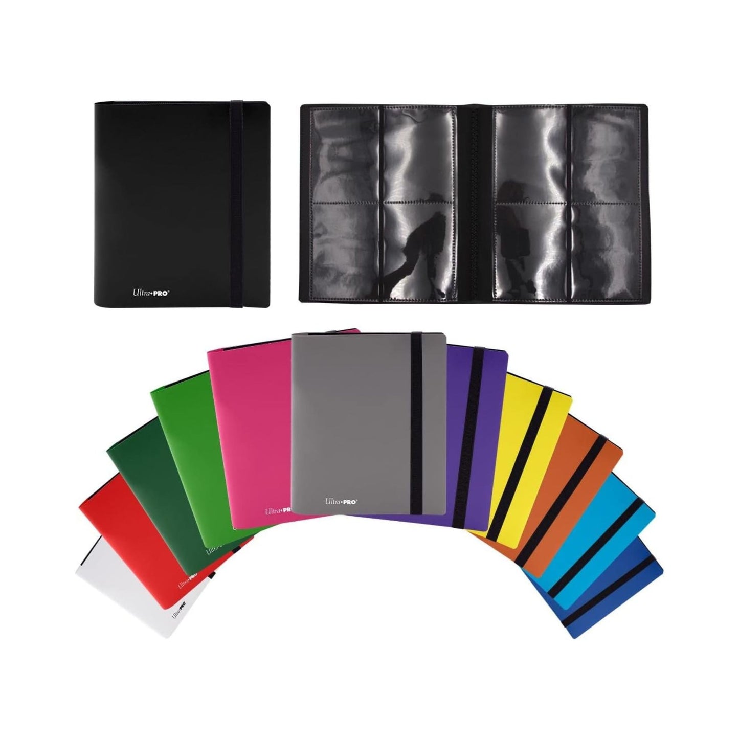 Ultra PRO 4-Pocket PRO Binder – Apple Red | Side-Loading Trading Card Album | Holds 160 Cards | Archival-Safe, Non-PVC Material