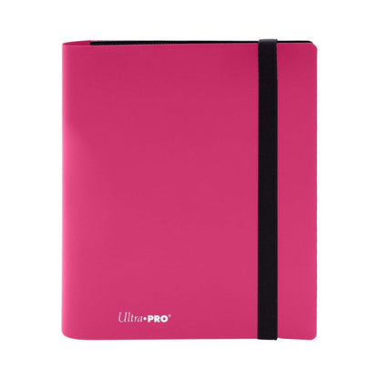 Ultra Pro PRO Binder 4-Pocket – Hot Pink | Premium Card Collection Binder with Side-Loading Pockets & Elastic Closure | Holds 160 Cards in Sleeves | Archival-Safe, Acid-Free Materials