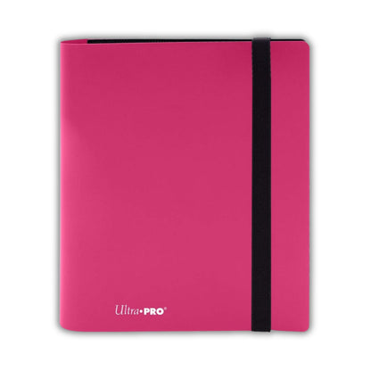 Ultra Pro PRO Binder 4-Pocket – Hot Pink | Premium Card Collection Binder with Side-Loading Pockets & Elastic Closure | Holds 160 Cards in Sleeves | Archival-Safe, Acid-Free Materials