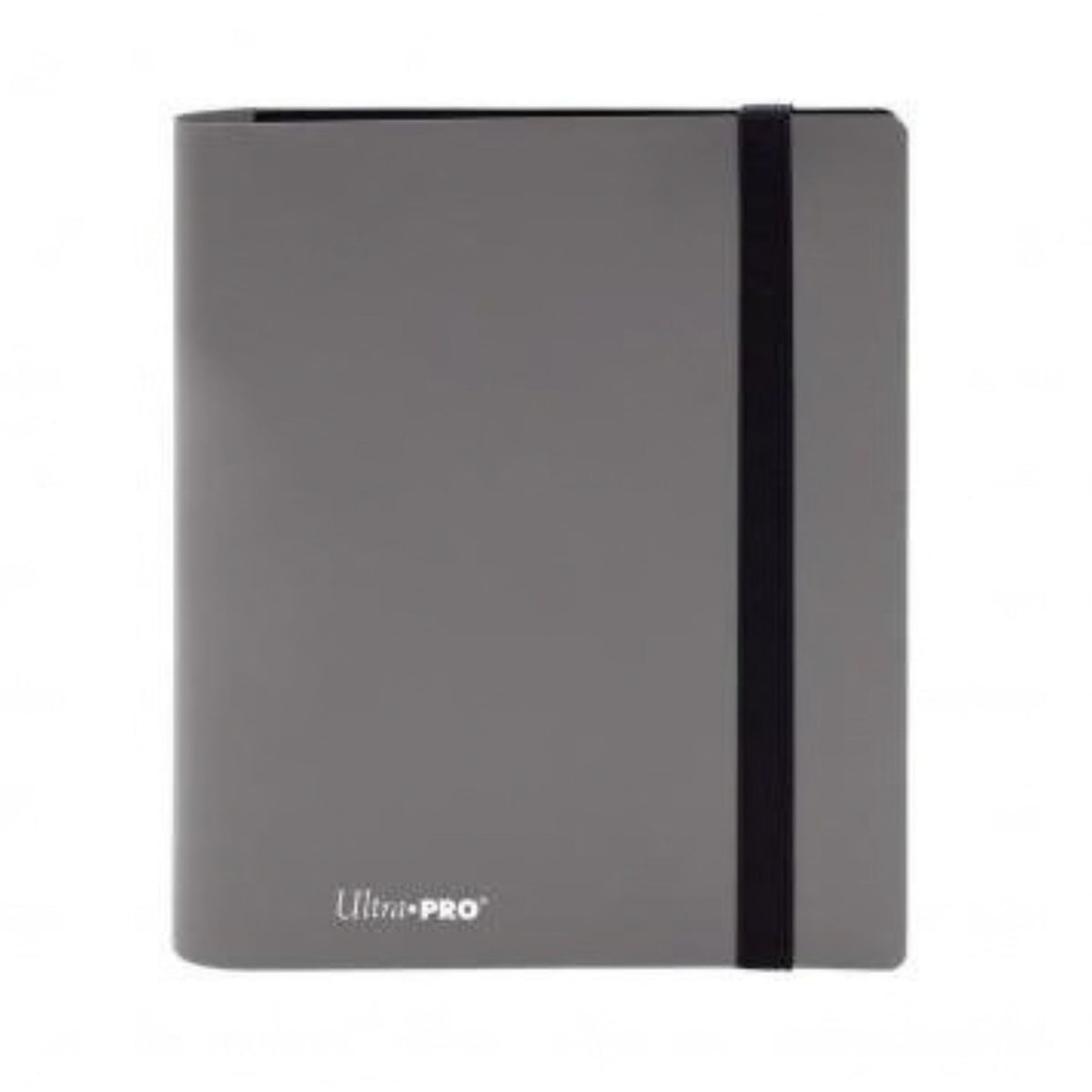 Ultra PRO 4-Pocket PRO-Binder Smokey Grey, Trading Card Binder with Side-Loading Pockets, Elastic Strap Closure, Holds 160 Cards in Sleeves, Acid-Free Non-PVC Card Storage