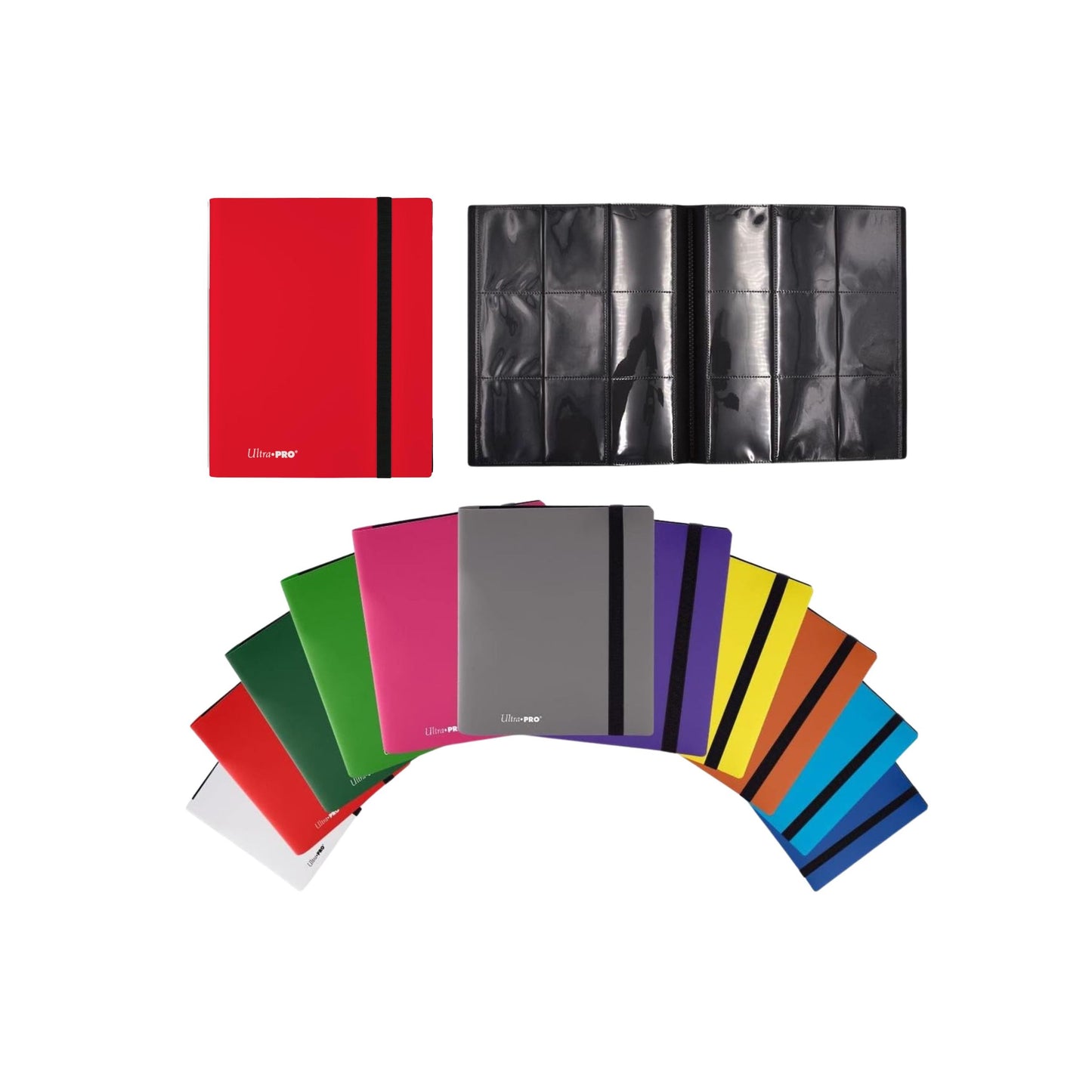 Ultra Pro PRO-Binder 9-Pocket – Apple Red | Side-Loading Trading Card Album | Holds 360 Cards | Acid-Free, Archival-Safe Collector Binder