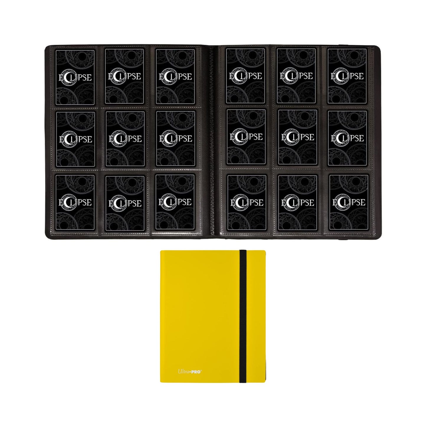 Ultra PRO 9-Pocket PRO-Binder – Lemon Yellow | Holds 360 Cards | Side-Loading, Archival-Safe, Non-PVC, Elastic Strap Closure
