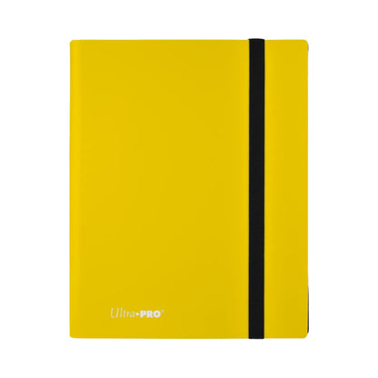 Ultra PRO 9-Pocket PRO-Binder – Lemon Yellow | Holds 360 Cards | Side-Loading, Archival-Safe, Non-PVC, Elastic Strap Closure