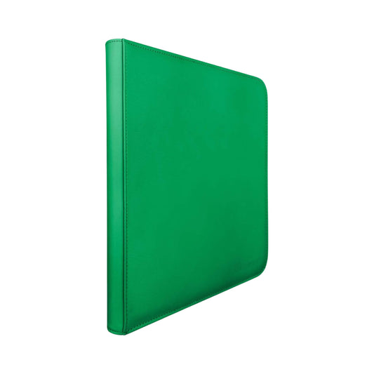 Ultra Pro 12-Pocket Zippered PRO-Binder – Green | Holds 480 Cards | Side-Loading Pockets | Acid-Free & Non-PVC | Trading Card Storage Album
