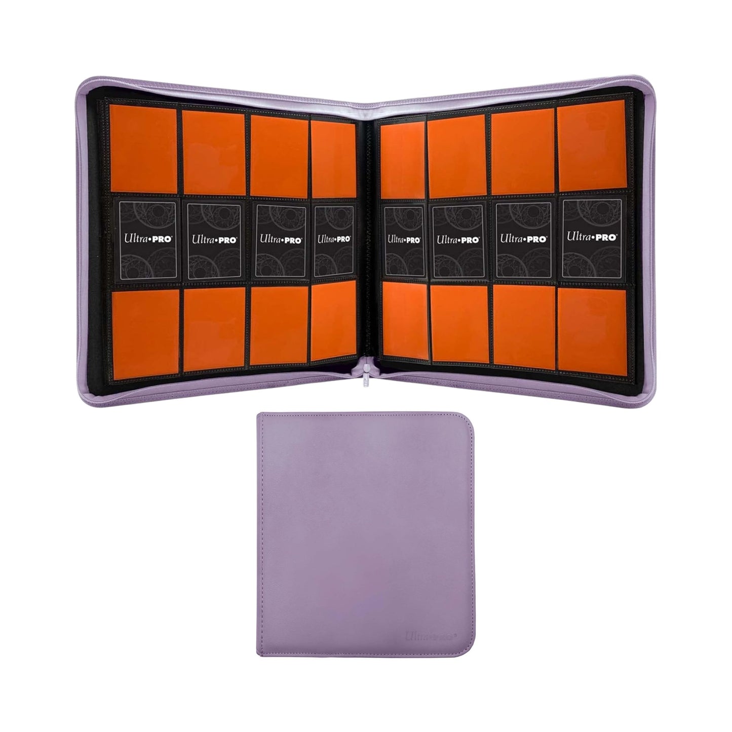 Ultra PRO 12-Pocket Zippered PRO Binder – Purple | Trading Card Collector’s Album | Holds Up to 480 Standard Cards | Side-Loading, Acid-Free, Non-PVC Pages