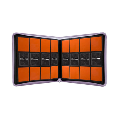 Ultra PRO 12-Pocket Zippered PRO Binder – Purple | Trading Card Collector’s Album | Holds Up to 480 Standard Cards | Side-Loading, Acid-Free, Non-PVC Pages