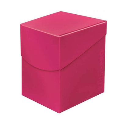 Ultra Pro Deck Box: PRO 100+ Eclipse – Hot Pink | Durable Self-Locking Card Storage Box | Fits 110 Standard Gaming Sleeved Cards | Easy-Access Thumb Notch Design