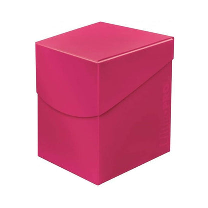 Ultra Pro Deck Box: PRO 100+ Eclipse – Hot Pink | Durable Self-Locking Card Storage Box | Fits 110 Standard Gaming Sleeved Cards | Easy-Access Thumb Notch Design