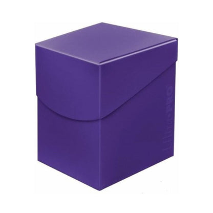 Ultra PRO Deck Box PRO 100+ Eclipse – Royal Purple | Holds Up to 110 Standard Gaming Sleeved Cards | Self-Locking Lid & Thumb Notch for Easy Access | Durable Card Storage Case