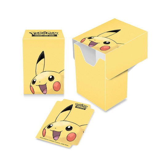 Ultra PRO Pokémon Pikachu Full View Deck Box for Pokémon TCG, Holds 75 Double-Sleeved Standard Size Cards, Officially Licensed Card Storage Case with Matching Deck Divider (PREORDER - Release Date August 2026)