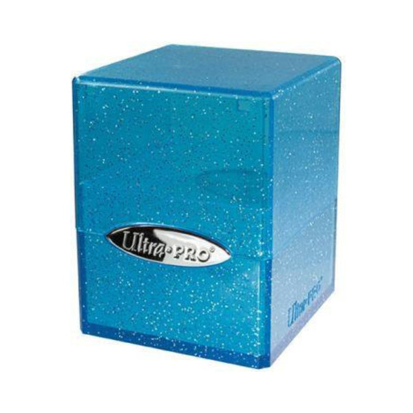 Ultra Pro Satin Cube Deck Box Glitter Blue for 100+ standard size trading cards