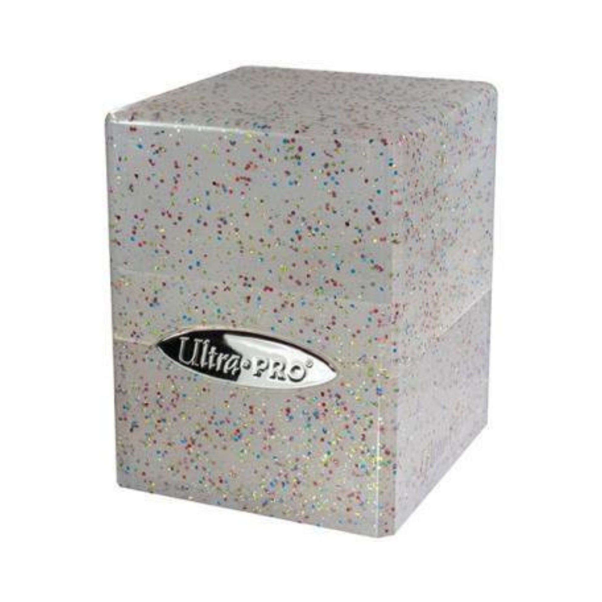 Ultra PRO Satin Cube Deck Box Glitter Clear tcg deck box durable card deck box holding 100 Plus double sleeved trading cards storage