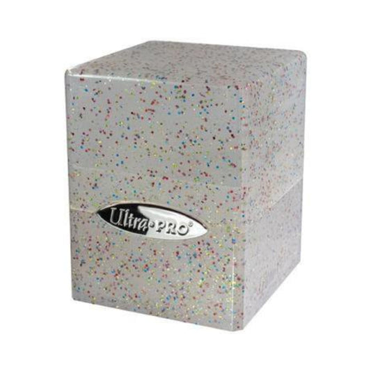 Ultra PRO Satin Cube Deck Box Glitter Clear tcg deck box durable card deck box holding 100 Plus double sleeved trading cards storage