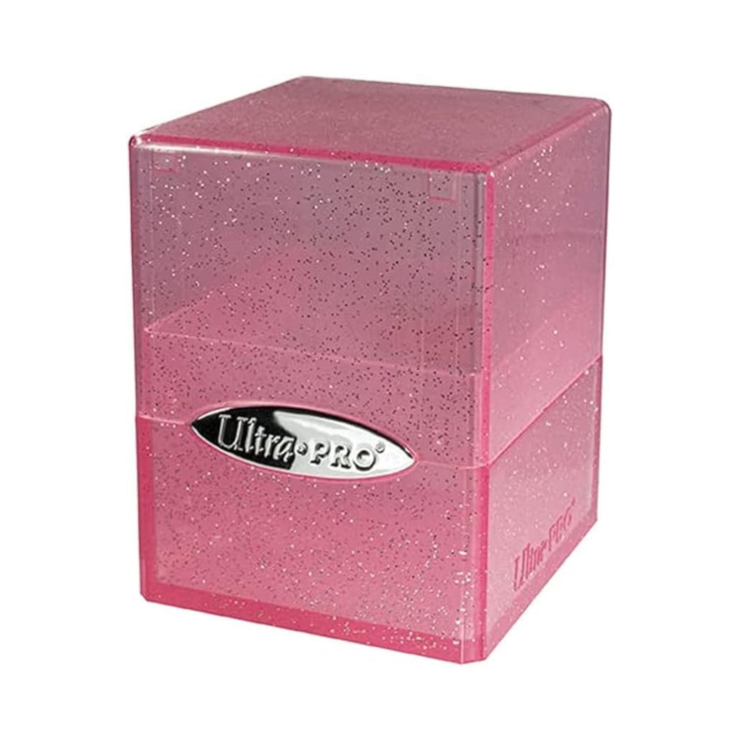 Ultra Pro Satin Cube Deck Box Glitter Pink for 100+ standard size trading cards