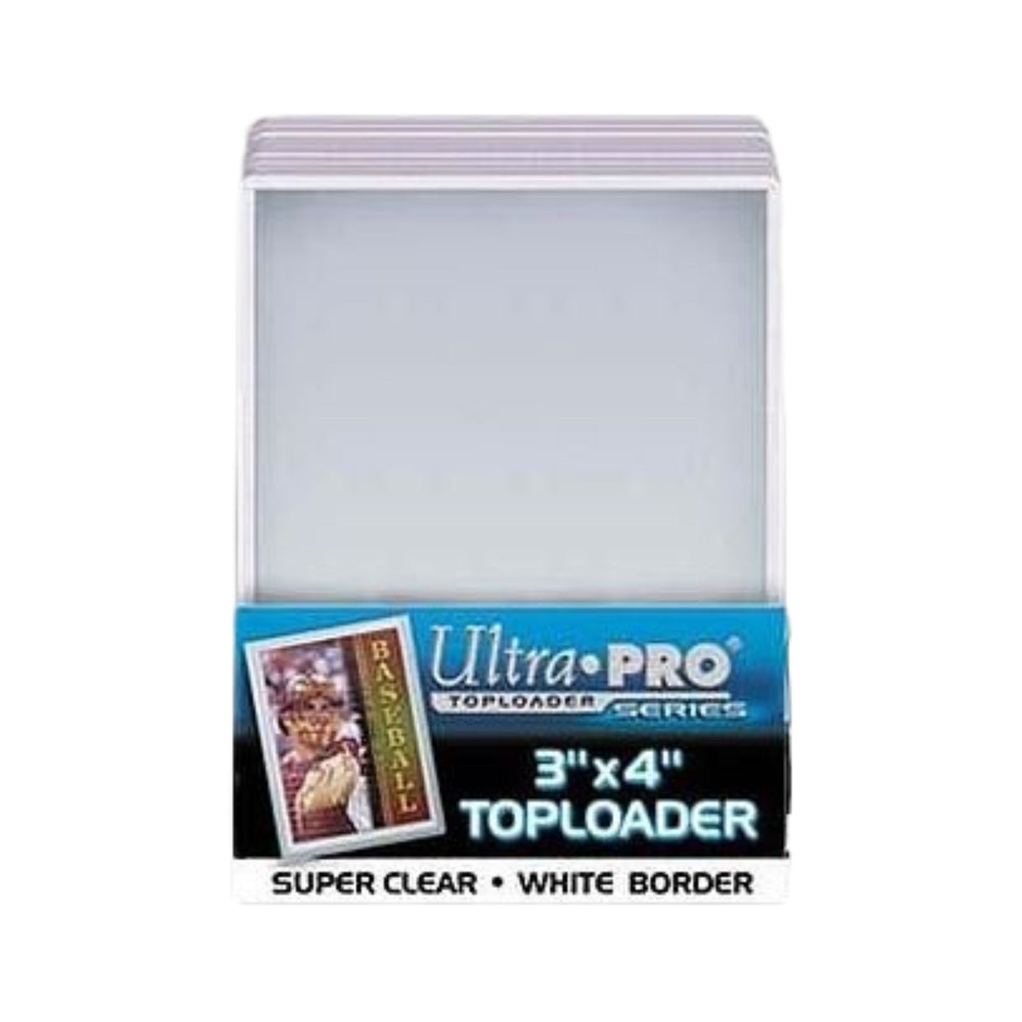 Ultra Pro Standard 3 x 4-Inch Top Loader – White | Super Clear Card Holder with White Border | Fits Cards Up to 2.5" x 3.5" | Premium Trading Card Protection