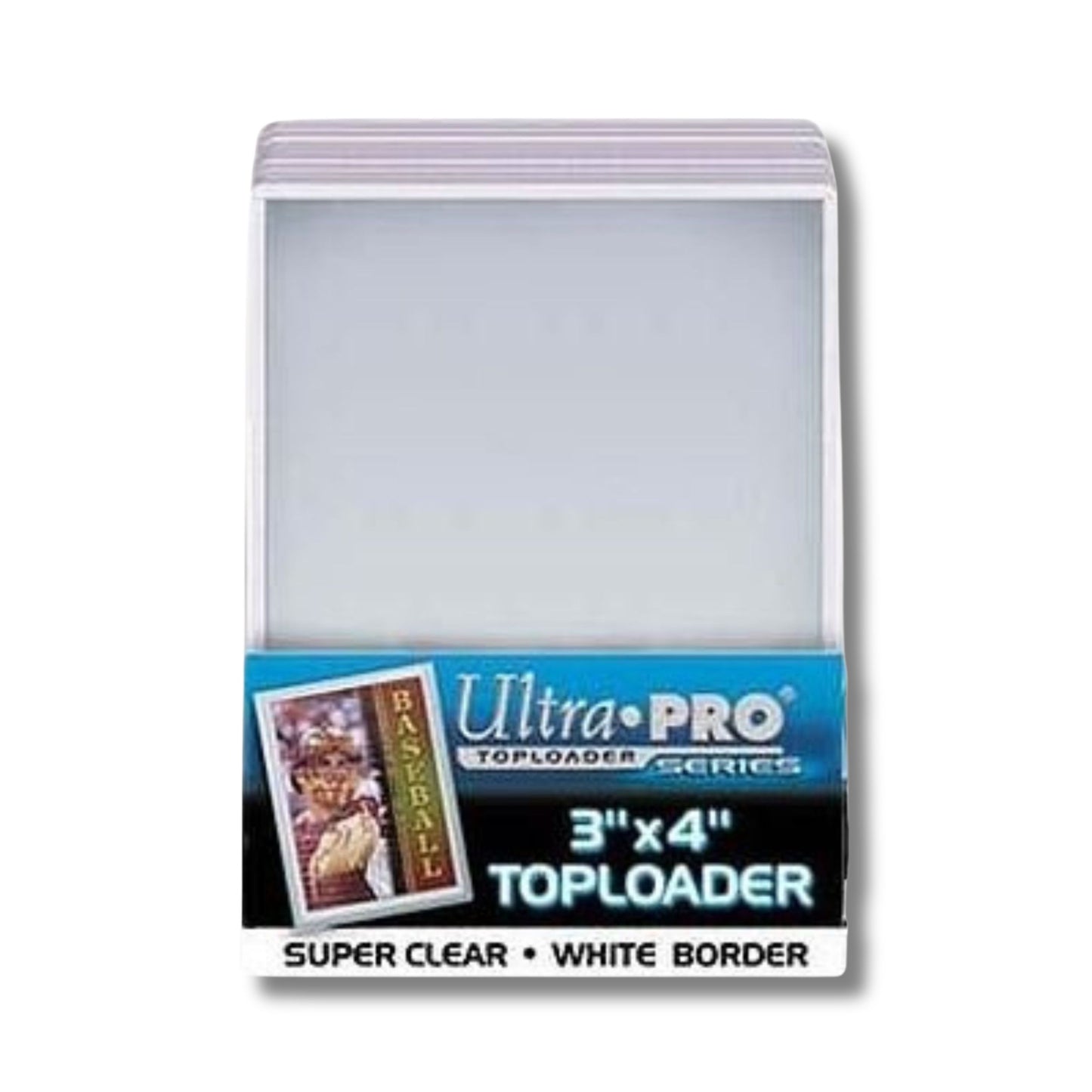 Ultra Pro Standard 3 x 4-Inch Top Loader – White | Super Clear Card Holder with White Border | Fits Cards Up to 2.5" x 3.5" | Premium Trading Card Protection