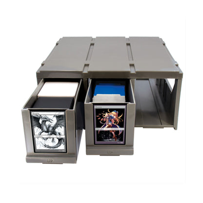 Ultra PRO PRO-Storage 3-Drawer Organizer for Trading Cards | Acid-Free, Non-PVC Card Storage Box with 9 Dividers | Holds Sleeved Cards, Toploaders & ONE-TOUCH Cases | Stackable Storage Solution (PRE-ORDER)