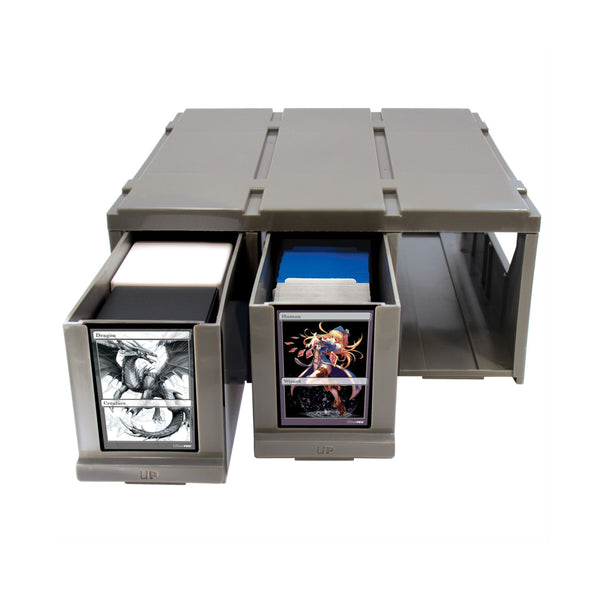 Ultra PRO PRO-Storage 3-Drawer Organizer for Trading Cards | Acid-Free, Non-PVC Card Storage Box with 9 Dividers | Holds Sleeved Cards, Toploaders & ONE-TOUCH Cases | Stackable Storage Solution (PRE-ORDER)