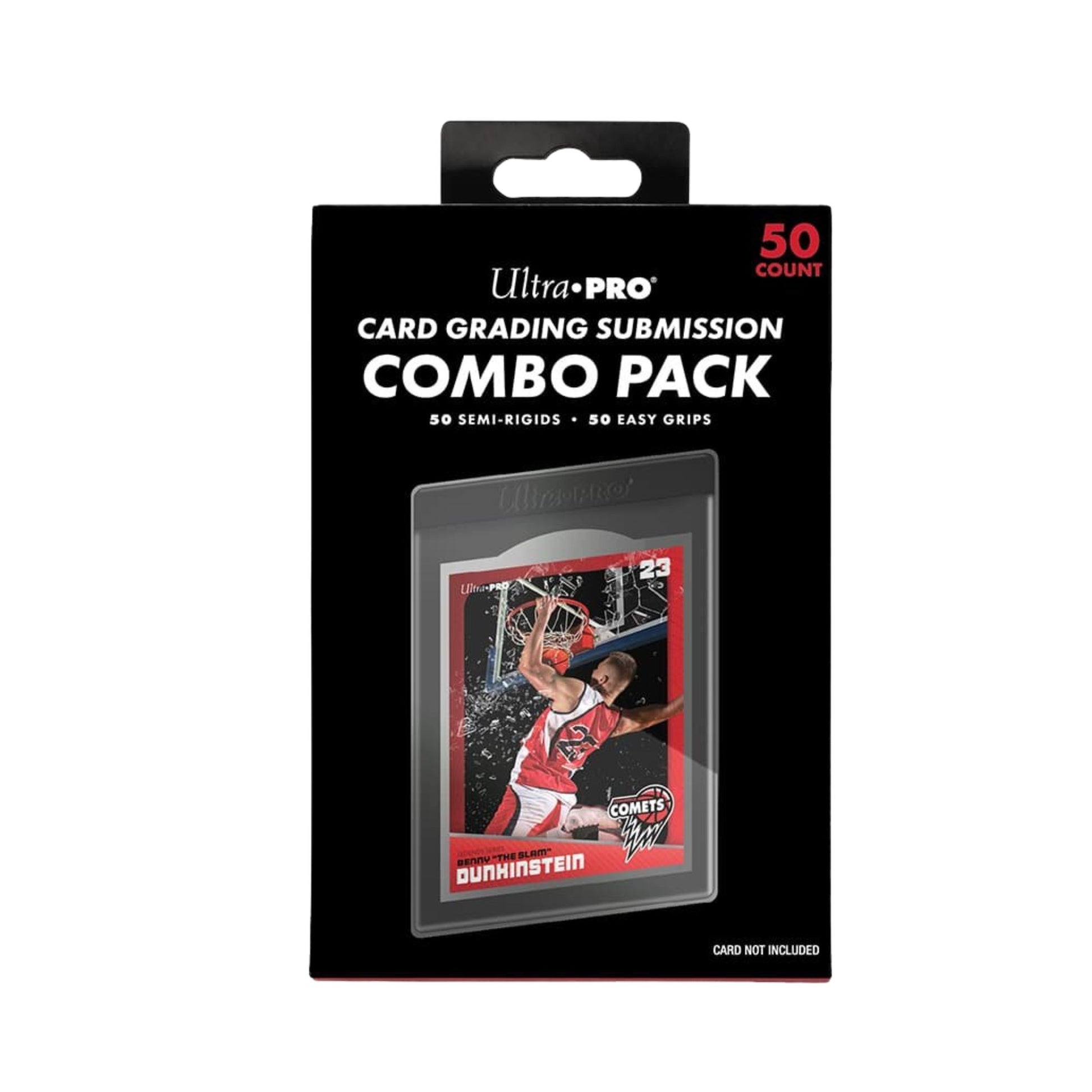 Ultra Pro Card Grading Submission Combo Pack (50ct) featuring sleeves and semi-rigid holders for safe trading card storage and grading protection.