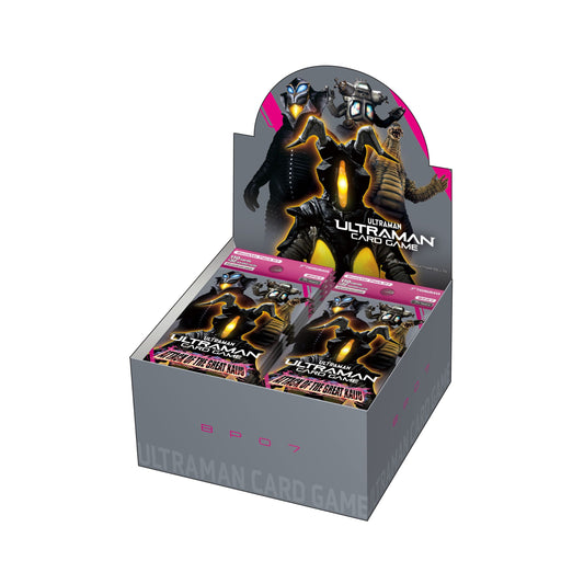 Ultraman TCG B07 Attack of the Greak Kaiju Booster Display Box – 24 Packs, 12 Cards per Pack, Iconic Kaiju Including Zetton, Red King & Alien Mefilas (PRE-ORDER MARCH)