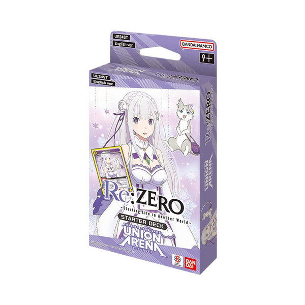 Union Arena TCG Re ZERO Starting Life in Another World Starter Deck with 50 card deck and promotional card pack