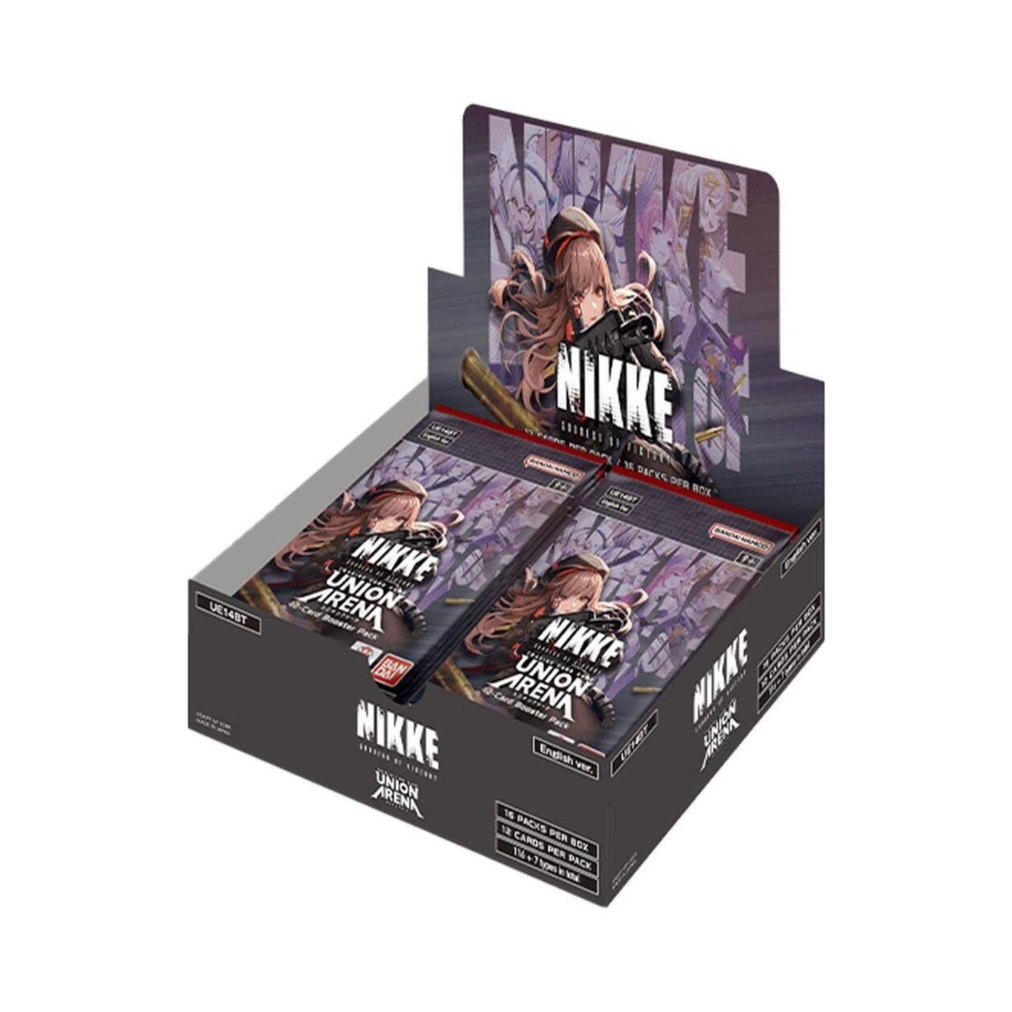 Union Arena TCG UE14BT Nikke English Booster Box 16 Pack Display Card Game Set