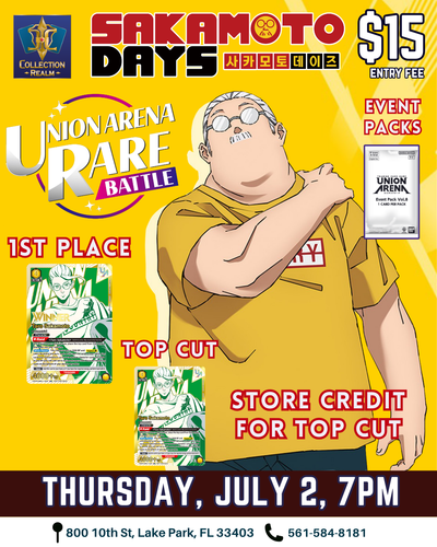 Union Arena TCG Sakamoto Days Event – July 2, 2026 (Thursday 7PM)