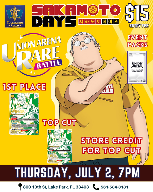 Union Arena TCG Sakamoto Days Event – July 2, 2026 (Thursday 7PM)