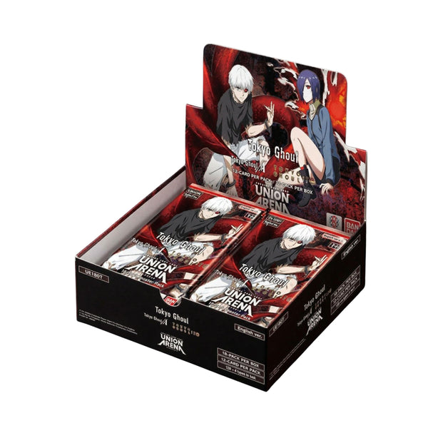 Bandai Union Arena Tokyo Ghoul Booster Box – TCG Collectible Cards Featuring Kaneki, Touka, Arima, Juzo & Rare Silver Foil SR Cards