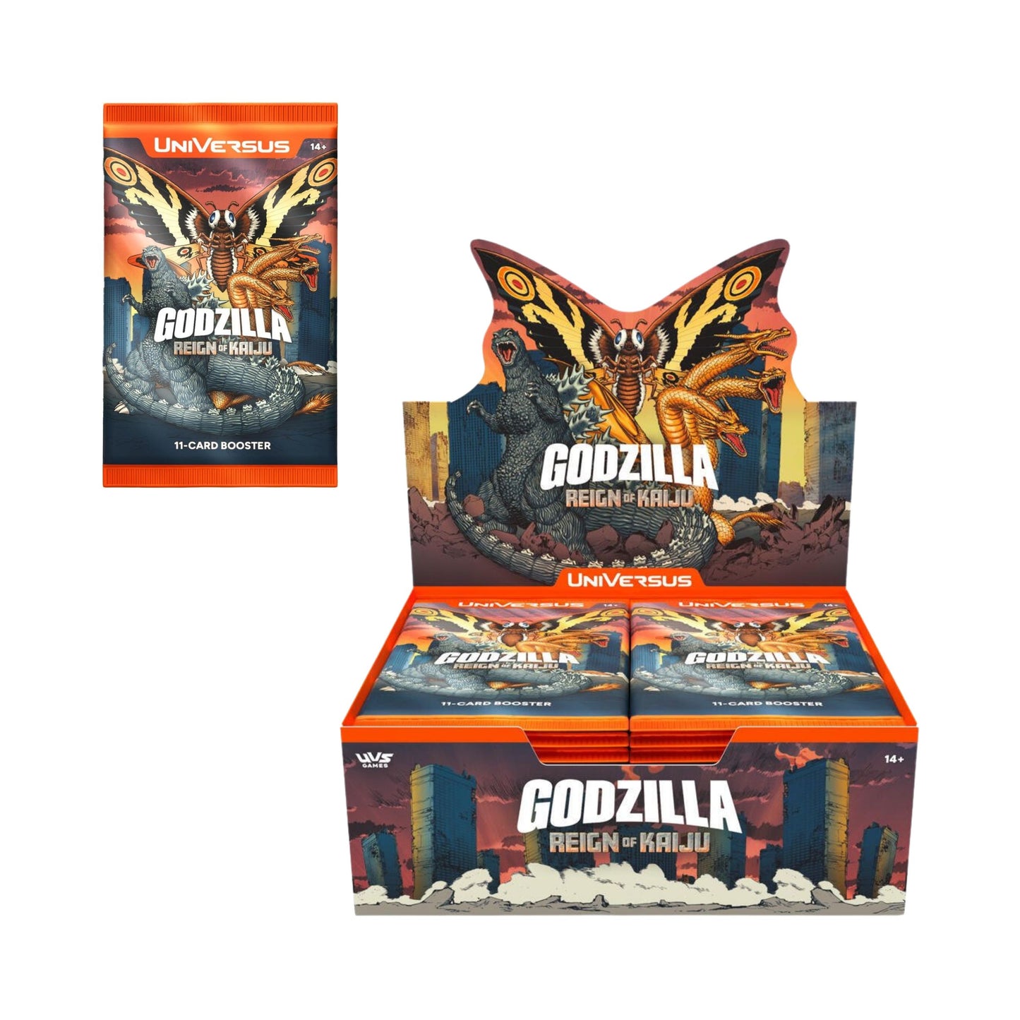 UniVersus: Godzilla - Reign Of Kaiju Booster Box 2026 | TCG Collectible Card Game Booster Packs for Deck Building & Trading Cards