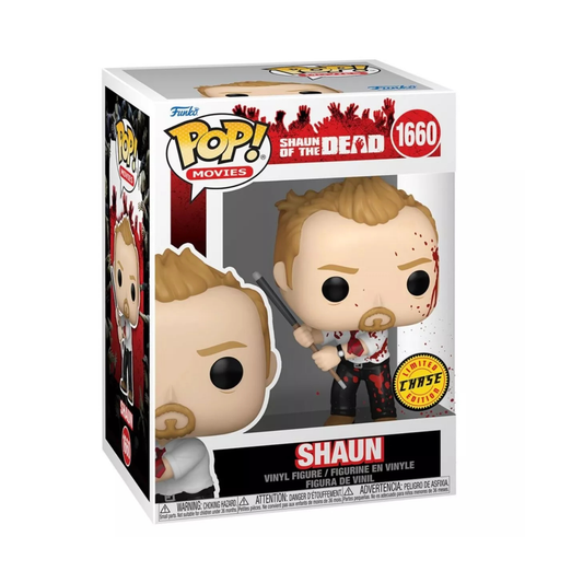 Shaun Funko Pop! Movies Shaun of the Dead - Approx. 4" Chase Limited Edition Collectible Vinyl Figure #1660 Bundled with Display Box Protector Case