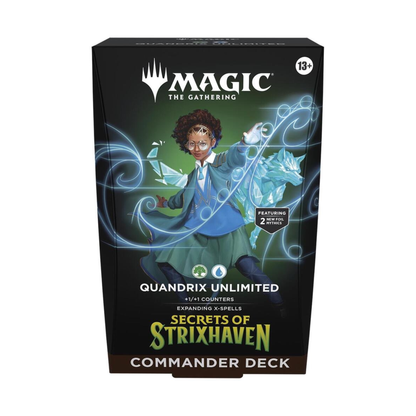 Magic: The Gathering Strixhaven Commander Deck – Quandrix Unlimited | Ready-to-Play 100-Card Deck with Foil Commanders & Exclusive Cards (PRE-ORDER APRIL)