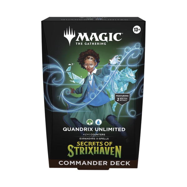 Magic: The Gathering Strixhaven Commander Deck – Quandrix Unlimited | Ready-to-Play 100-Card Deck with Foil Commanders & Exclusive Cards (PRE-ORDER APRIL)
