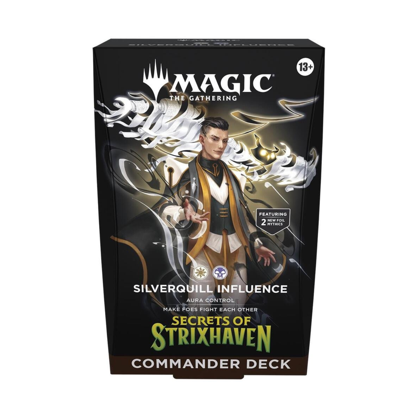 MTG Silverquill Influence Commander Deck – Secrets of Strixhaven SOS 100-Card Ready-to-Play Magic: The Gathering Deck with Foil Legendary Creatures & New Cards (PRE-ORDER APRIL)