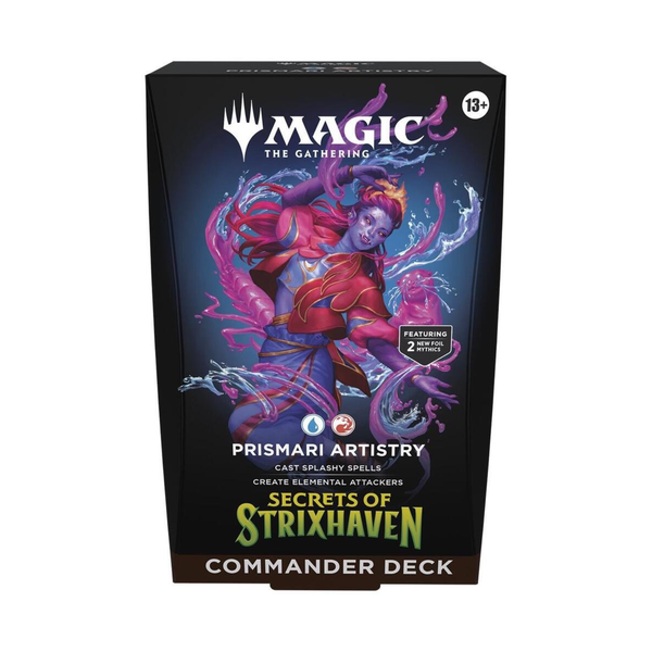 MTG Prismari Artistry SOS Commander Deck – Secrets of Strixhaven, Ready-to-Play 100-Card Magic: The Gathering Deck with Foil Mythic Rares and Exclusive Cards (PRE-ORDER APRIL)