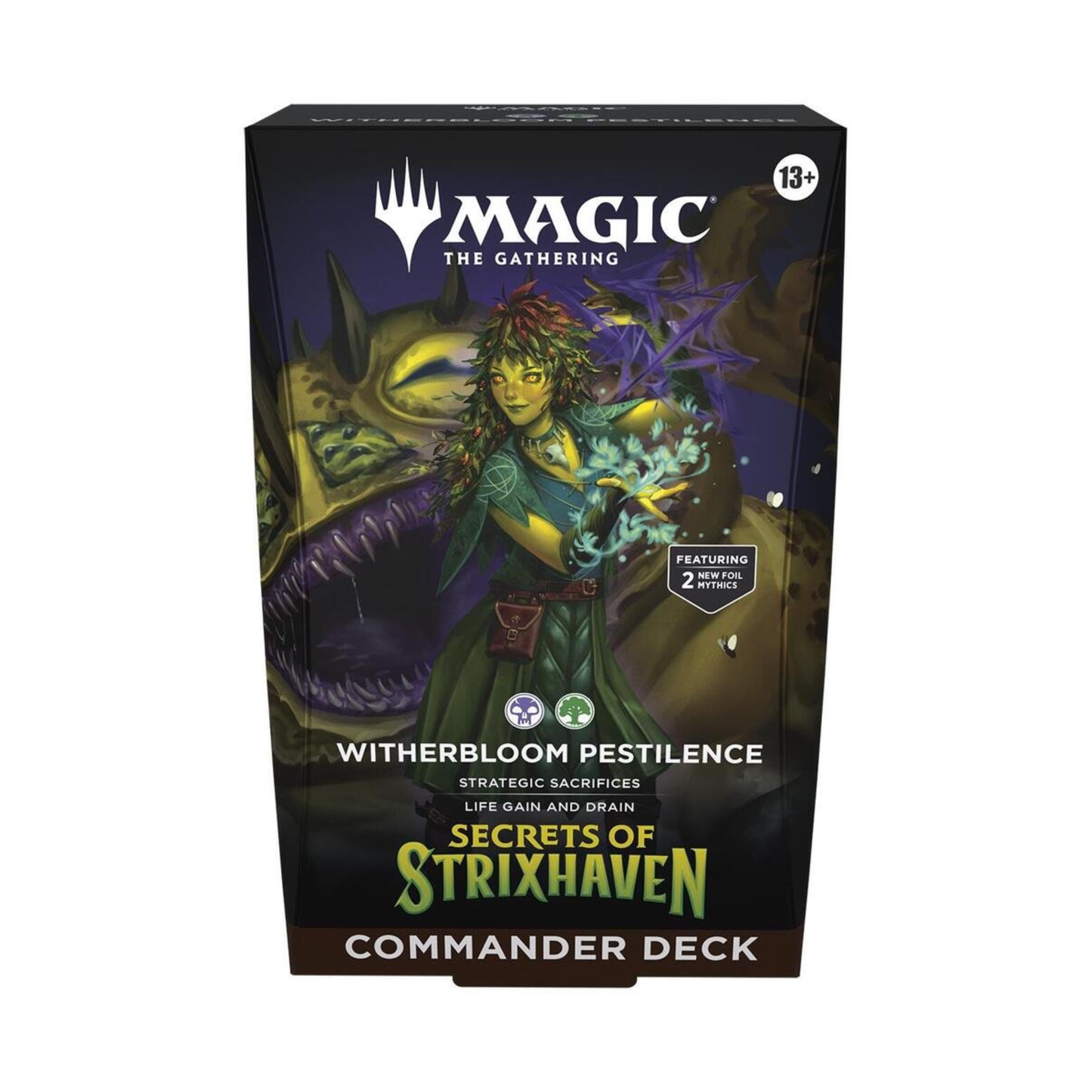 MTG Secrets of Strixhaven Witherbloom Pestilence Commander Deck – 100-Card Ready-to-Play Magic Deck with Foil Legendary Cards & New Multiplayer Strategy (PRE-ORDER APRIL)