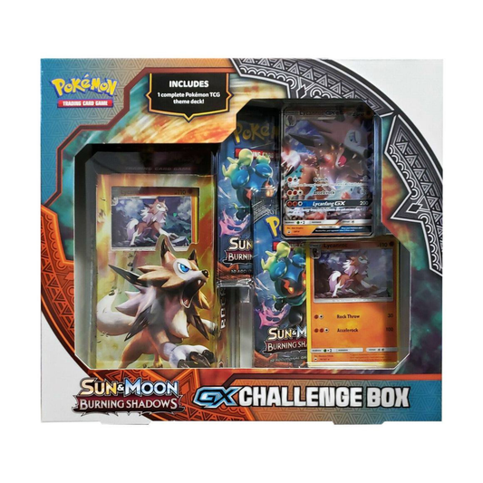 Pokemon Sun and Moon Burning Shadows Lycanroc GX Challenge Box sealed English