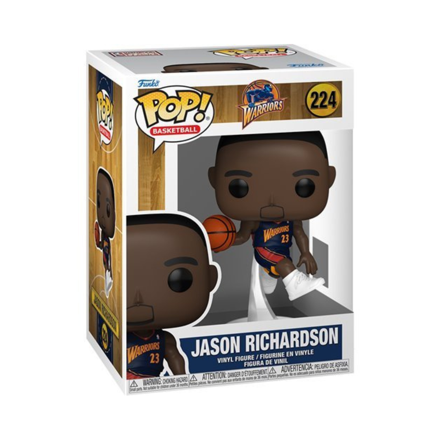 Jason Richardson #224 Funko Pop! Basketball NBA Warriors - Approx. 4 1/2" Collectible Vinyl Figure Bundled with Display Box Protector Case
