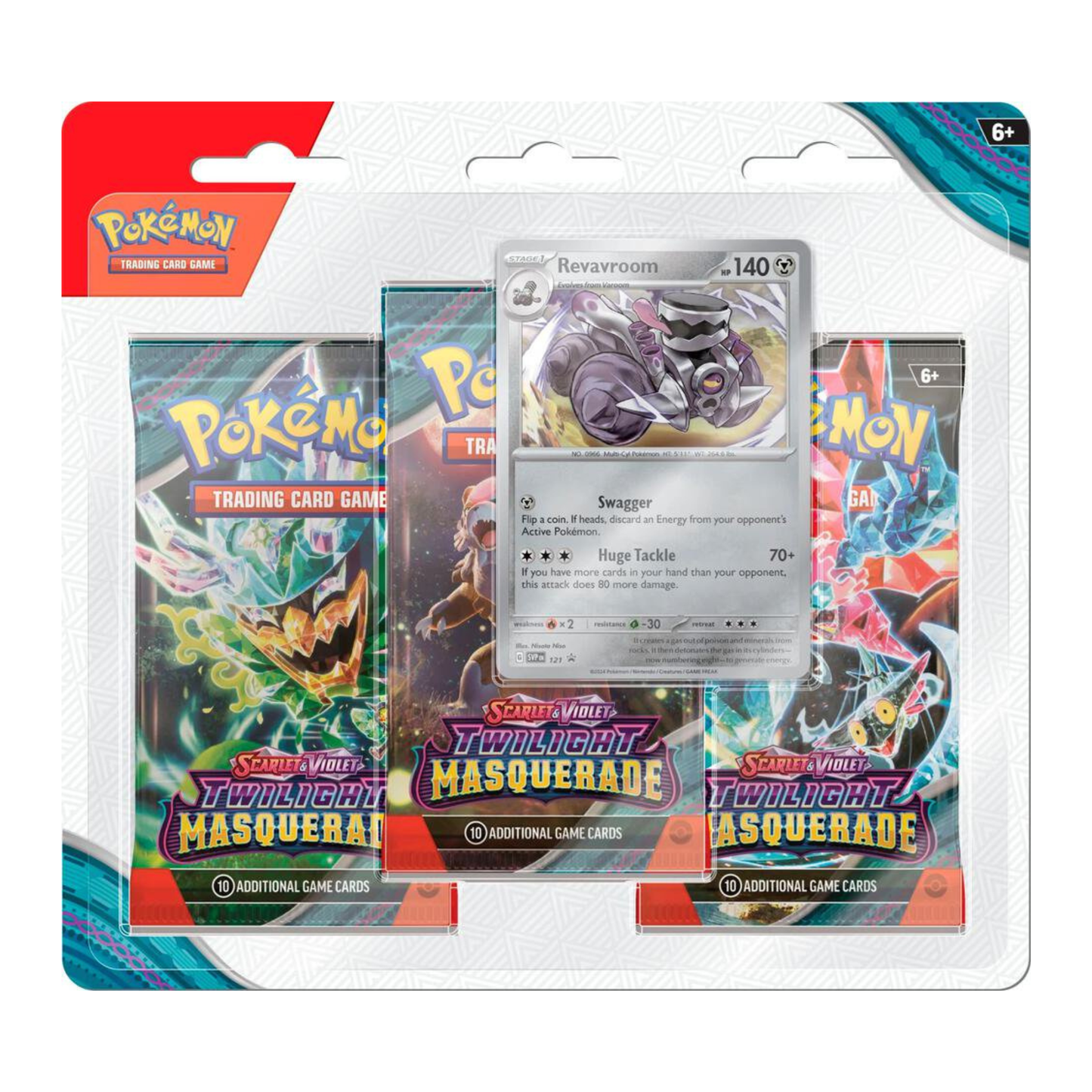 Pokemon TCG Scarlet and Violet Twilight Masquerade 3 pack blister sealed
