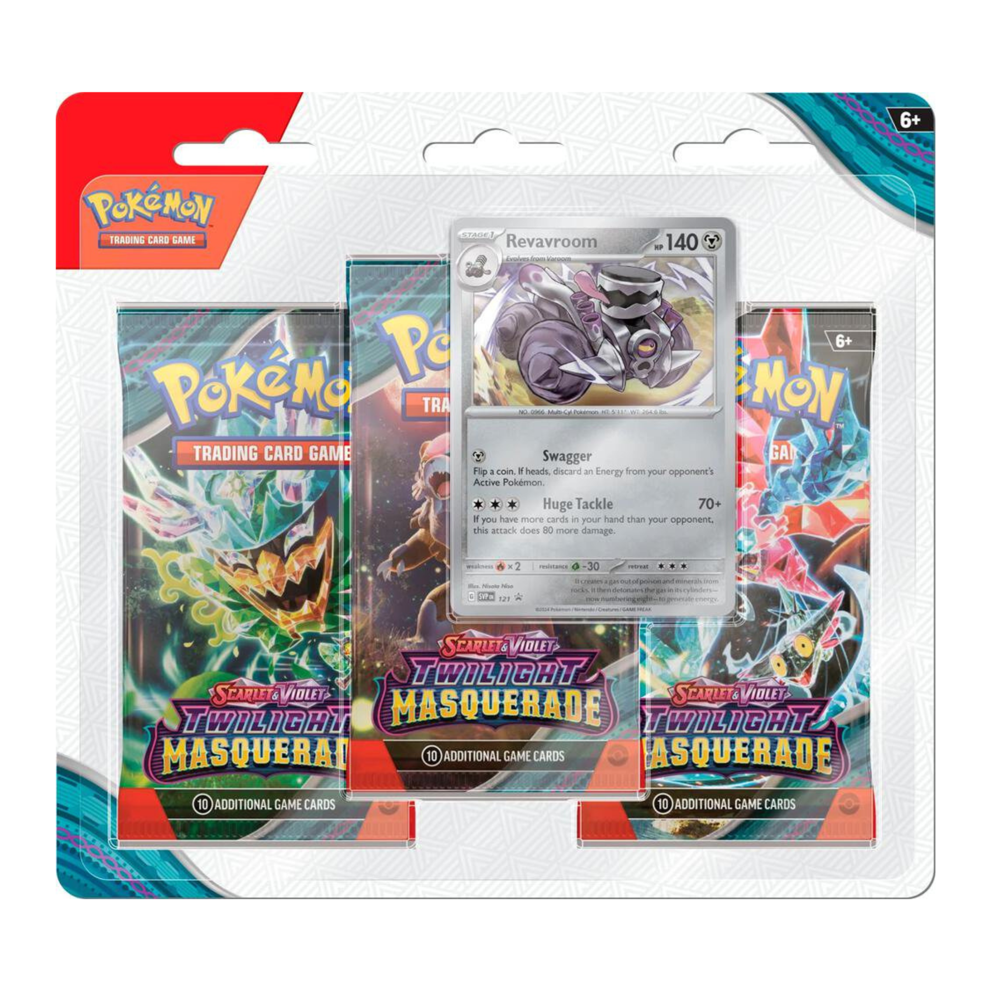 Pokemon TCG Scarlet and Violet Twilight Masquerade 3 pack blister sealed