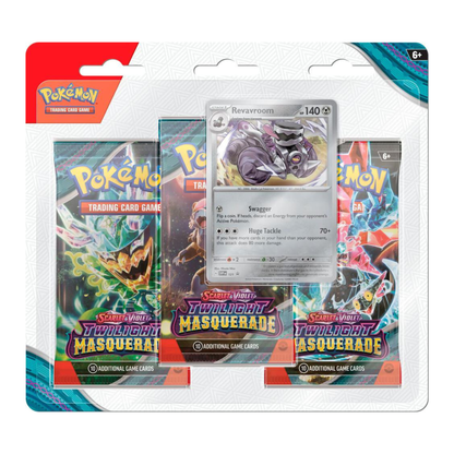 Pokemon TCG Scarlet and Violet Twilight Masquerade 3 pack blister sealed