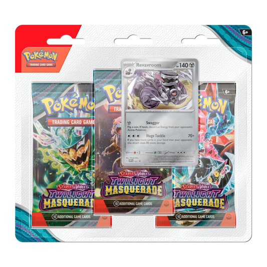 Pokemon TCG Scarlet and Violet Twilight Masquerade 3 pack blister sealed