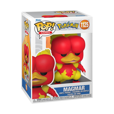 Magmar #1125 Funko Pop! Pokemon Games - Approx. 4" Collectible Vinyl Figure Bundled with Display Box Protector Case