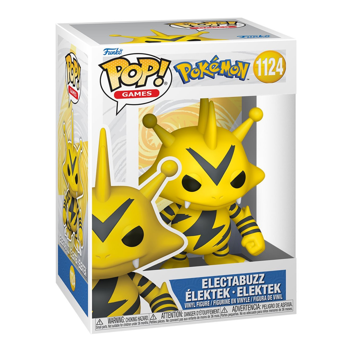 Electabuzz Elektek- Elektek #1124 Funko Pop! Games Pokemon - Approx. 4 1/2" Collectible Vinyl Figure Bundled with Display Box Protector Case