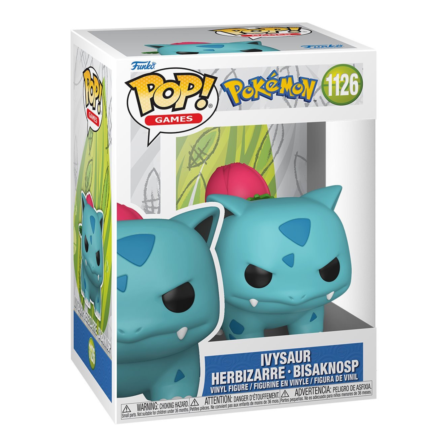 Ivysaur #1126 Funko Pop! Games Pokemon - Approx. 3" Collectible Vinyl Figure Bundled with Display Box Protector Case