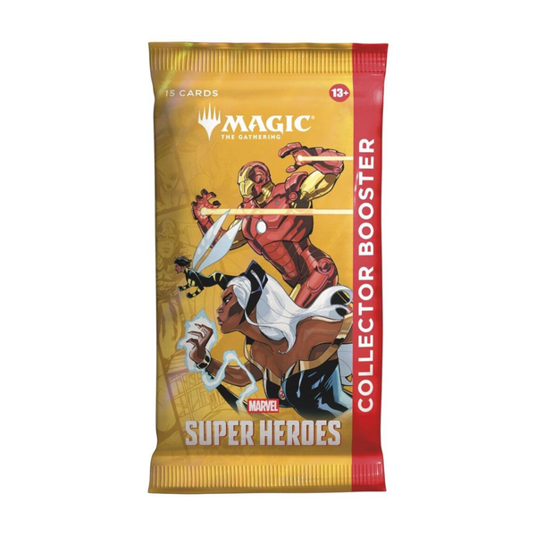 Magic: The Gathering Marvel Super Heroes Collector Booster Pack – 15 Cards, Foils, Extended Art & Mythic Rare Chance | MTG Trading Card Sealed Pack (PRE-ORDER JUNE)