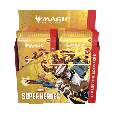 Magic: The Gathering Marvel Super Heroes Collector Booster Box – 12 Packs (15 Cards Each), Premium Foils, Extended Art, Exclusive Treatments (PRE-ORDER JUNE)