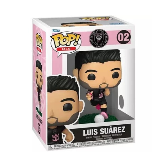 Luis Suarez (Away) Funko Pop! MLS Soccer Inter Miami - Approx. 3 3/4" Collectible Vinyl Figure #02 Bundled with Display Box Protector Case