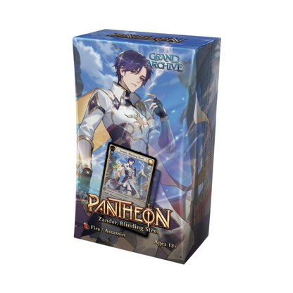 Grand Archive TCG Zander Pantheon Deck – Radiant Origins Pantheon Pre-Constructed 60-Card Deck with Boon Cards, Material Deck & Chance at Foil Champion Card